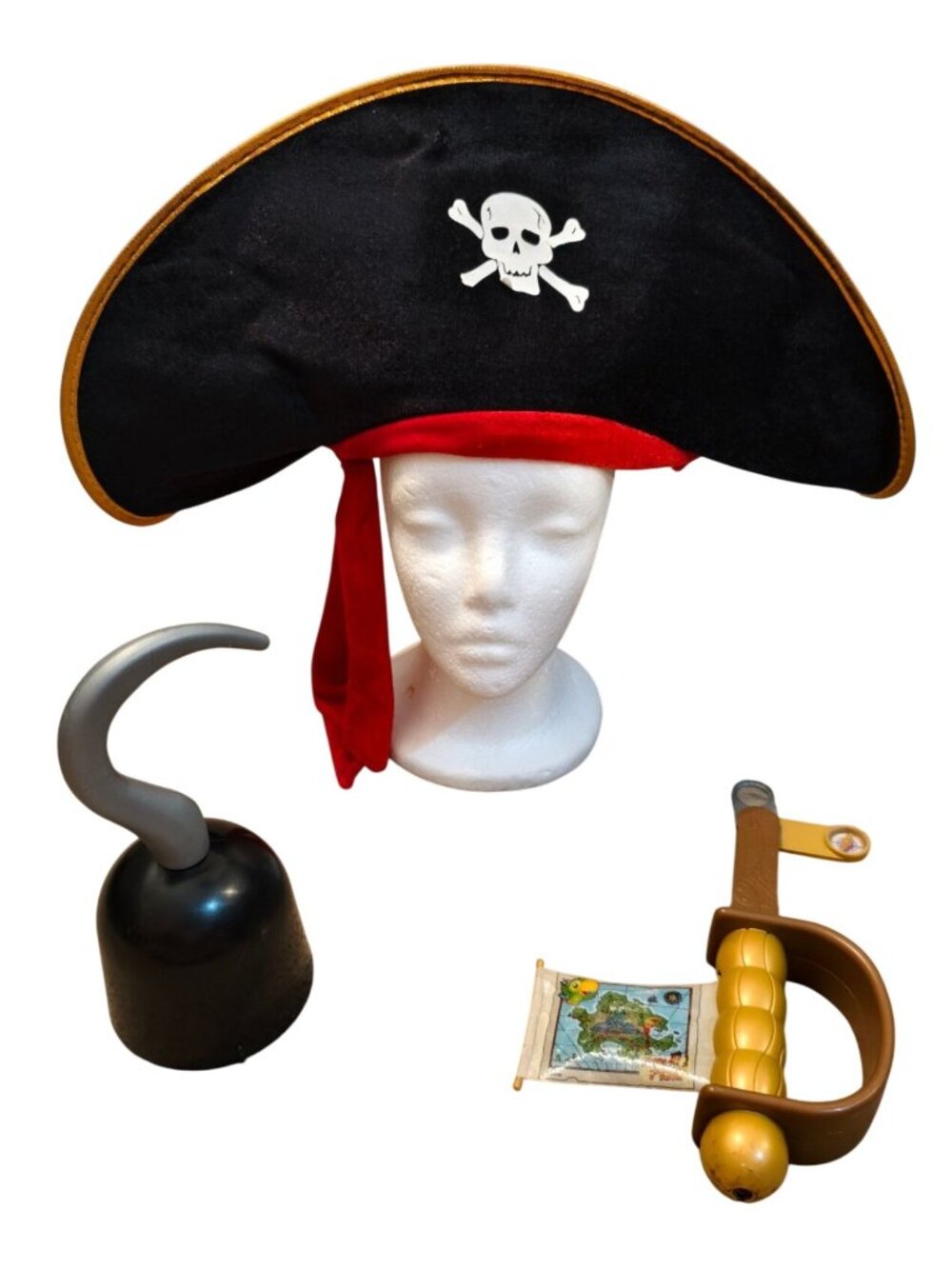 Jake & The Neverland Pirates Costume Set Hidden Treasure 5-in-1 Map Hat Hook